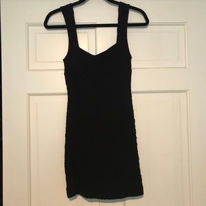 Free People BlackTextured Bodycon Sleeveless Dress